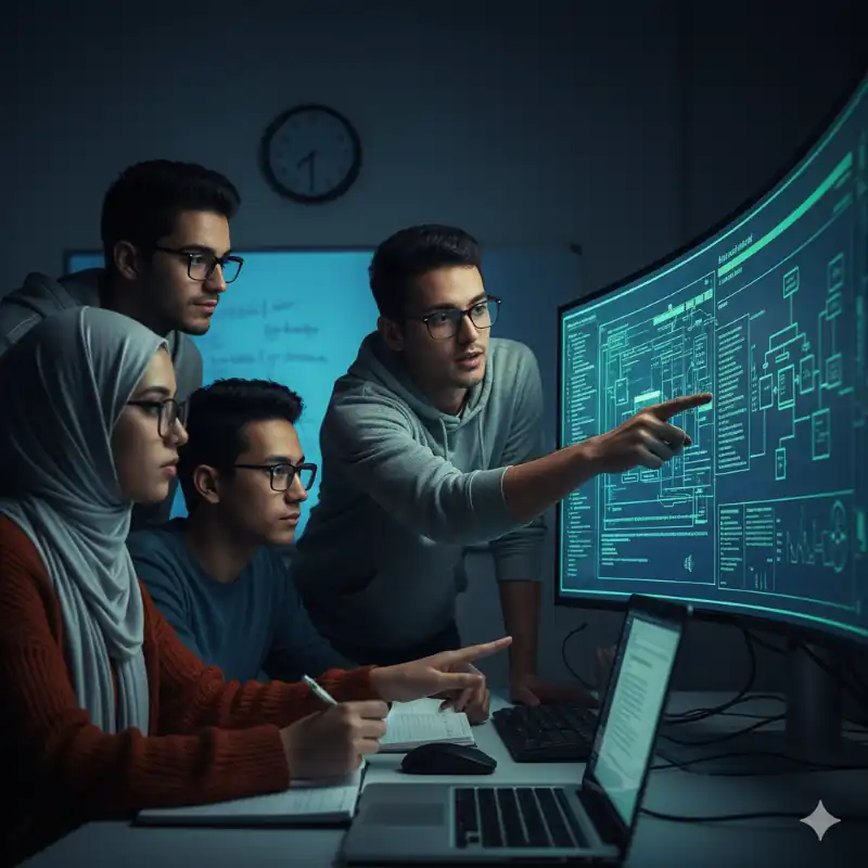 Ilustrasi cloud computing/server